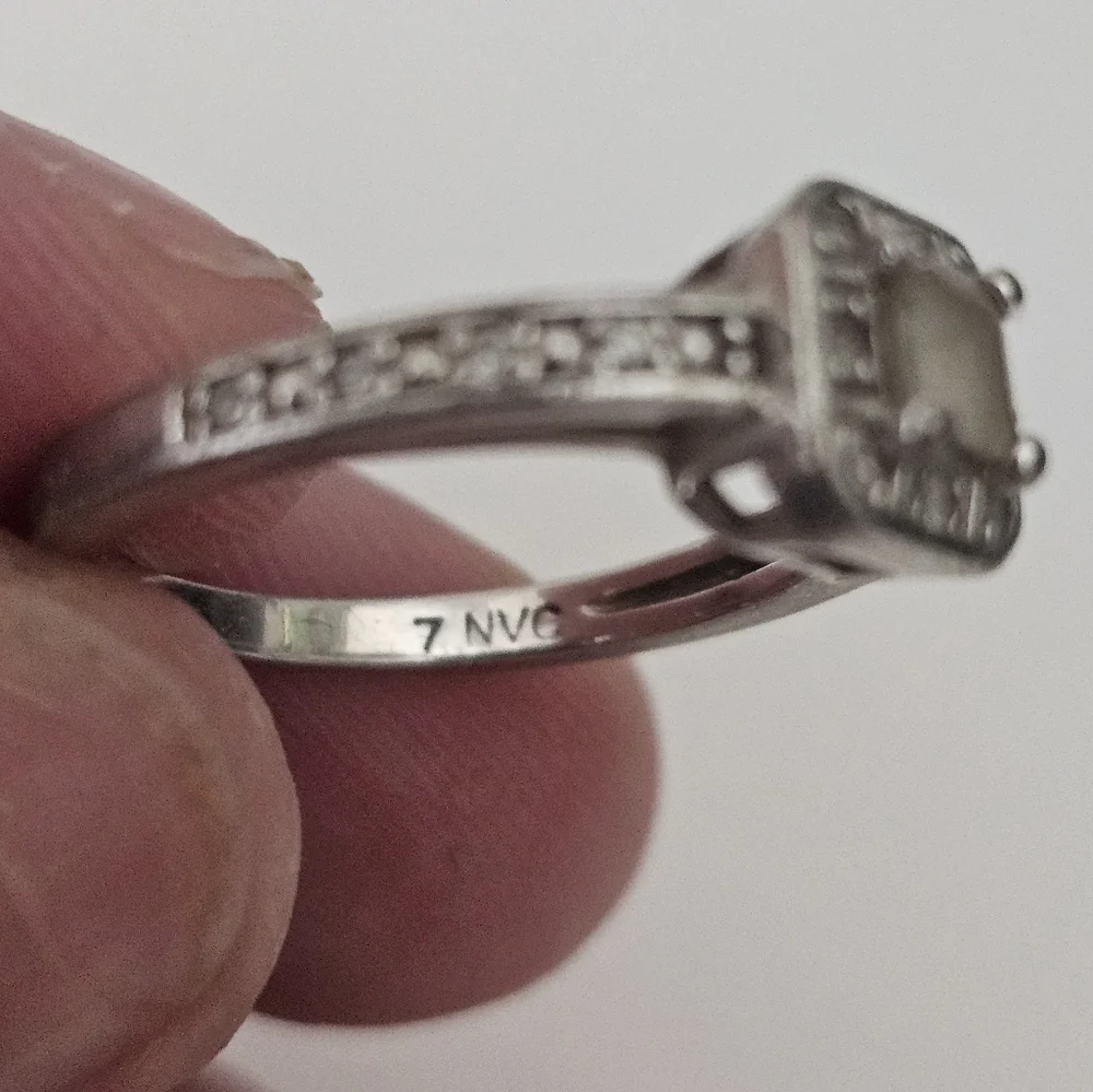 NVC Nataliya V Collister Sterling Silver Gemstones Ring Size 7 Minimalist